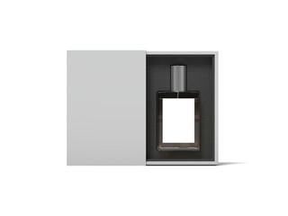 Perfume Box 3D Render Isolated White for Mockup 3