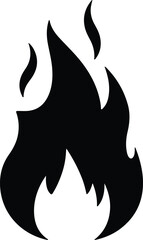 Illustrator Vector burning fire flames abstract graphic element silhouette