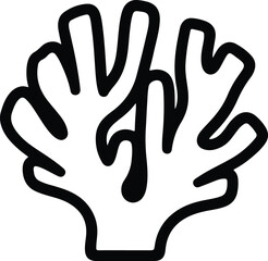 Illustrator Vector Coral reef marine life sea plant silhouette