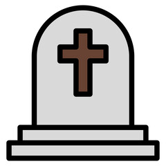 Obraz premium gravestone icon in flat style