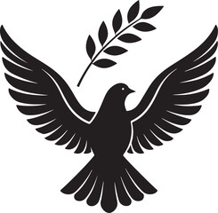 Obraz premium Dove of Peace with Laurel Branch