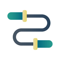 Gradient Jump Rope Icon on Transparent Background Fitness Accessory