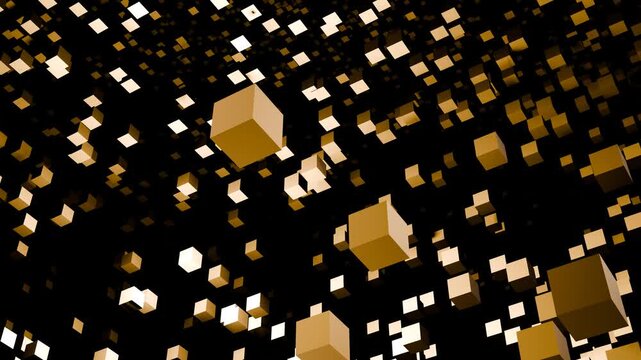 abstract gol cubes background with light