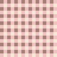 Brown Pink Gingham Checkered Pattern
