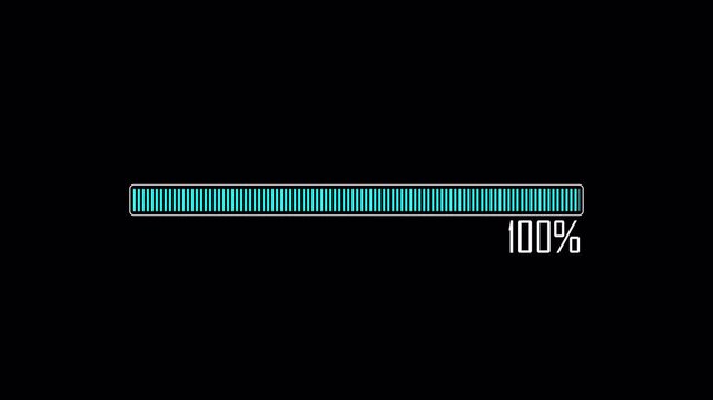 Abstract loading icon animation. Loading bar and  progress loading bar 0-100 percent animation. loading  Progress bar , Waiting , Loading concept on beground dark