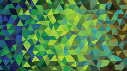 Abstract Geometric Low Poly Background With Blue Green And Yellow Triangle Gradient Design