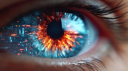 AI Human Eye: Futuristic Digital Vision & Smart Tech Interface