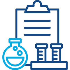 Chemical Experiment line color icon