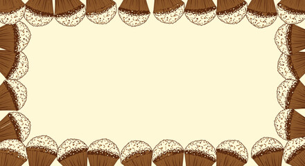 Decorative Butterfly Wing Border Frame Design.