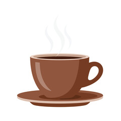 Obraz premium Enjoy a moment with a steaming cup of rich, dark coffee aroma