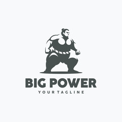sumo mascot logo vector illustration