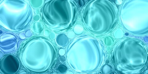 Aqua marine color seamless bubbles 