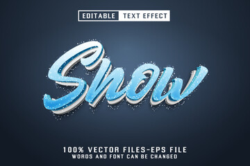 Snow 3d Text - Editable Text Effect