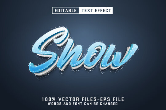 Snow 3d Text - Editable Text Effect