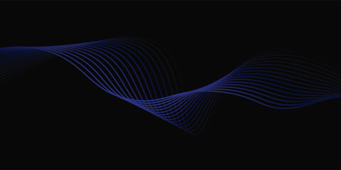 Dark Blue Abstract Background with Glowing Arrow Lines for Technology, Featuring a Futuristic Concept with Modern Shiny Blue Geometric Lines Design, Ideal for Banners, Covers, Posters, and Web Headers