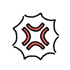 激怒（怒りマーク）・手描き・白地ふきだし