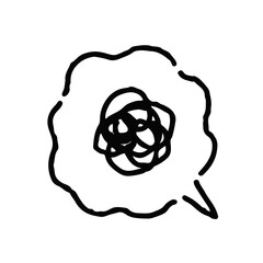 モヤモヤ・手描き・白地ふきだし