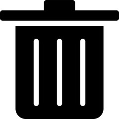 Simple trash can icon, pictogram