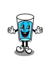 Illustration of a happy glass of water