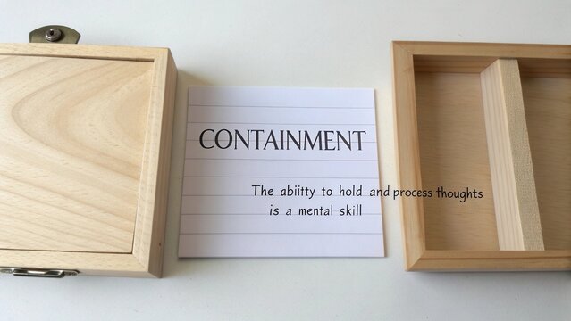 White card explaining containment as an essential mental skill