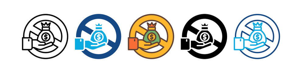 Anti Corruption Policy multiple icon