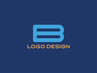 Letter B Blue Gradient Logo Design — Modern Minimalist Alphabet Symbol for Branding and Business