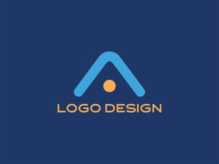Modern Letter A Logo Design in Blue Gradient — Minimal Alphabet Branding Symbol for Business