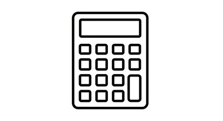 Calculator Icon &ndash; Mathematics Finance Accounting Tool Symbol