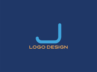 Letter J Modern Blue Logo Design — Minimal Alphabet Monogram for Business, Branding, and Creative Use