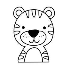 vector illustration of a cartoon lion