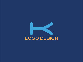 Letter K Modern Blue Logo Design — Sleek Alphabet Symbol for Creative Branding and Business Identity