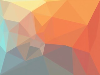 Fototapeta premium Abstract low poly geometric background in warm colors, perfect for digital art and design projects.
