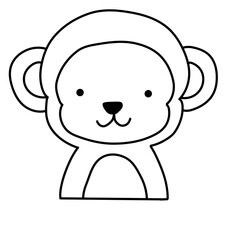 vector illustration of a cartoon monkey