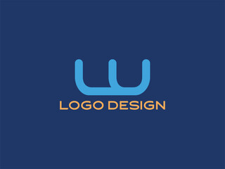 Letter W Blue Modern Logo Design — Stylish Alphabet Branding Symbol for Professional and Creative Use