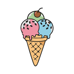 ice cream illustration design