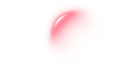 Red Light Flare with Soft Glow, Abstract Lens Effect for Overlay on Transparent Background

