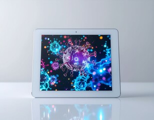 Digital health technology with molecular structure on tablet