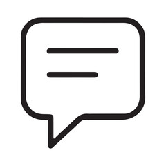 Simple chat bubble icon for communication and messaging
