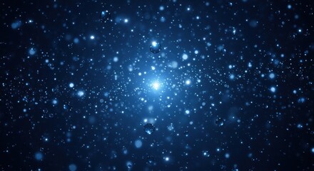 Obraz premium A captivating night sky filled with twinkling, shimmering stars that convey the vast, mysterious wonder of the cosmos. The sparkling celestial energy creates a visually striking scene.