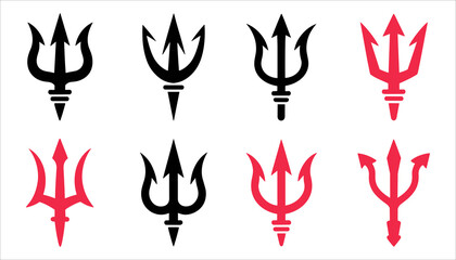 Trident Icon Vector, Neptune Symbol Illustration, Poseidon Weapon Graphic