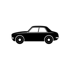 Fototapeta premium Silhouette of a black car on transparent background