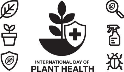 International Day of Plant Health with plant related icons