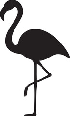 heron silhouette isolated on white