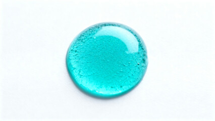 Blue Gel Sphere on White Background