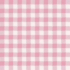 Soft Pink Gingham Checkered Pattern