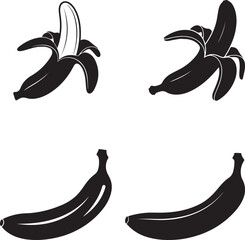 set of bananas isolated