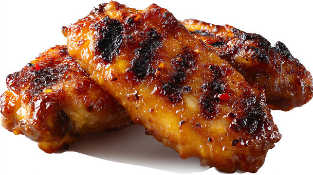 Golden Chicken Wings: Crispy, golden chicken wings, perfectly cooked and glazed, offer a tempting visual feast. Capture the essence of flavor and the promise of a satisfying meal. 