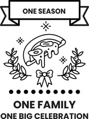 A banner for a pizza celebration for one family
