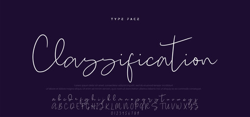 Handwritten Font Calligraphy Logotype Script Font Type Font lettering handwritten, Illustration vector, for design