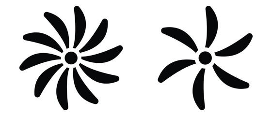 Propeller fan icon. Propeller speed icon, fan icon, abstract Propeller Fan Icon. © ROKETonline